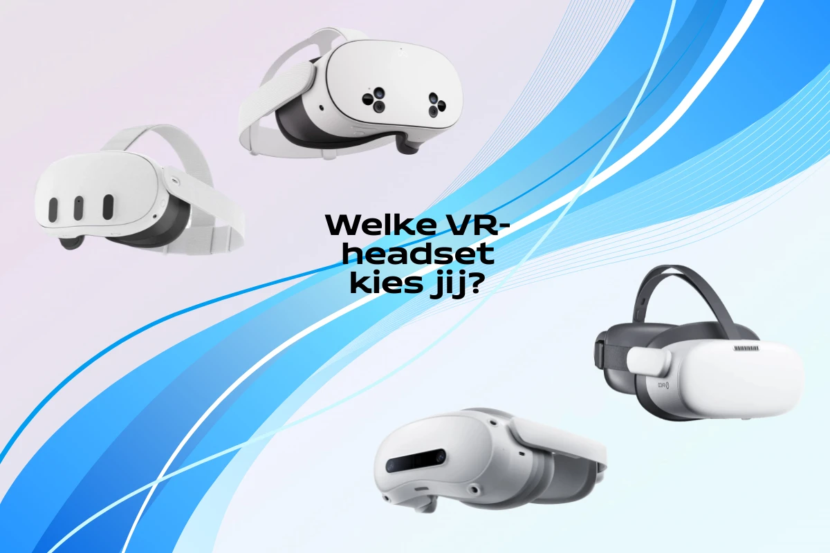 Vergelijking van verschillende VR-headsets voor organisaties, waaronder Meta Quest en Pico